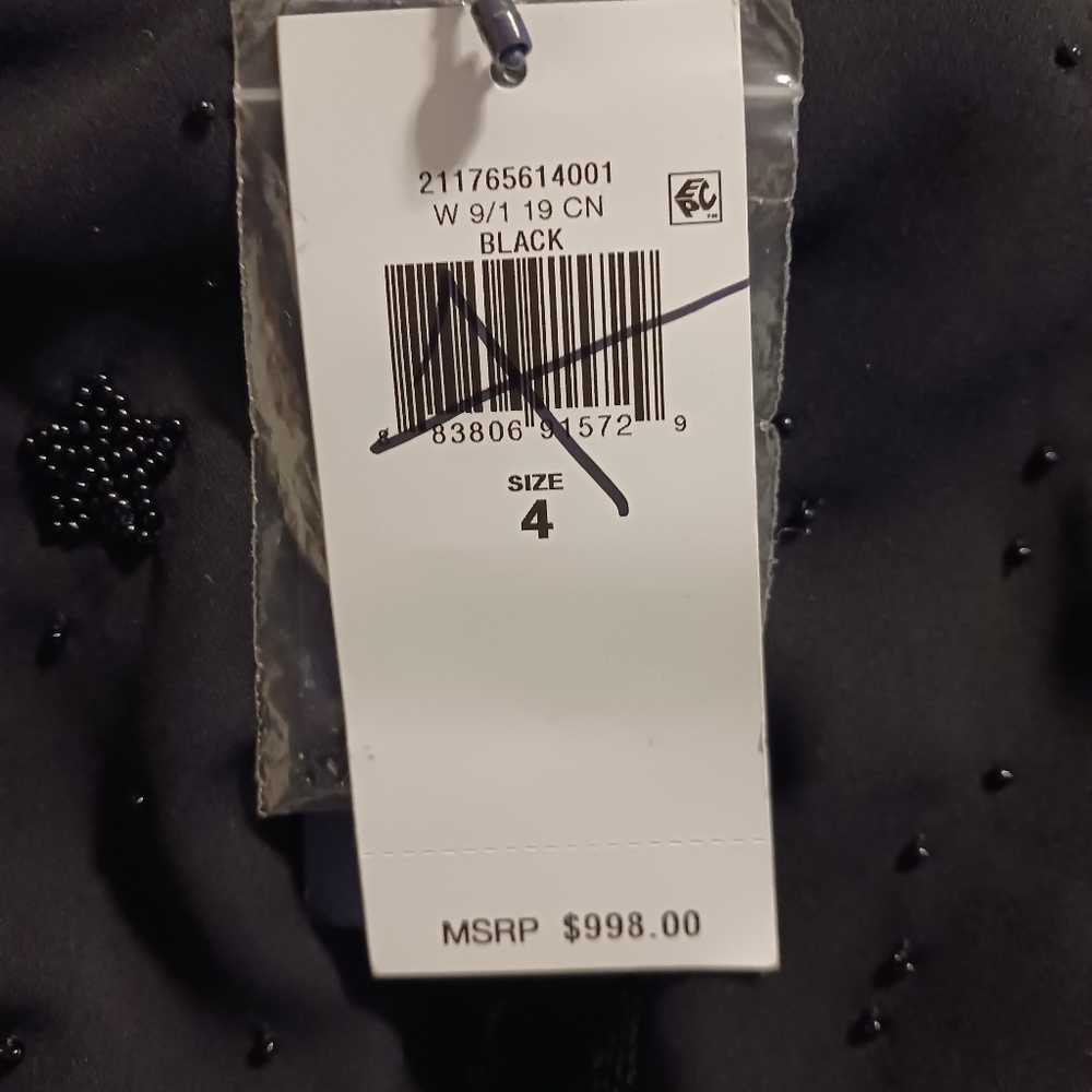 POLO RALPH LAUREN Black Long Beaded Skirt Women's Sz 4 NWT - Picture 11 of 14